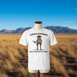 Camiseta Cowboy Frog: Sin diagnosticar, pero me parece que sí, soy un camisetaero, y me encanta la camiseta de Cowboy Frog. - Product Image 3