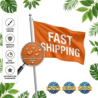 Bannière publicitaire personnalisée OEM ODM avec logo sur mesure 3ft x 5ft en polyester durable, livraison rapide, prix bas, vente en gros