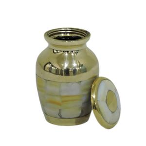 Urna de cremación de latón macizo moderna personalizada, ficha de peltre dorado duradero, estilo americano elegante, Artesign TN 1535, suministros funerarios - Product Image 6