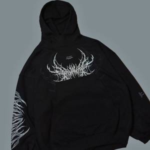 Custom Vintage Oversized Pullover Unisex Hoodies Digital <b>Paints</b> Acid Wash Distressed Heavyweight Autumn Print Hoodie - Product Image 3