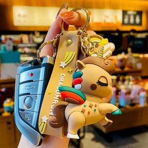 Llavero de PVC 3D Suave con Diseño de Animalitos de Dibujos Animados para Mujer, Bonito Llavero Kawaii para Cartera, Accesorios, Llavero de Unicornio de Plástico - Product Image 3