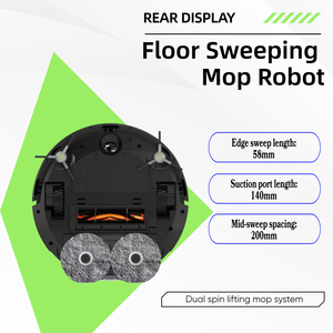 Meilleur <span class=keywords><strong>aspirateur</strong></span> <span class=keywords><strong>robot</strong></span> 15000Pa forte aspiration HEPA alimenté par batterie LDS alimentation automatique en eau serpillière sèche pour le nettoyage ménager - Product Image 5