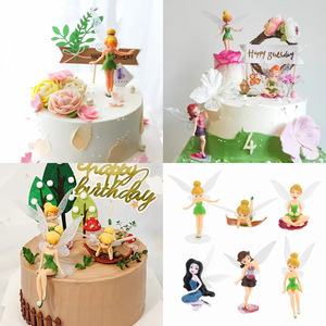 Miniature Cake Ornament Set 6 Pieces Plastic Fairy Decor Birthday Cake Decorating Supplies - Product Image 5
