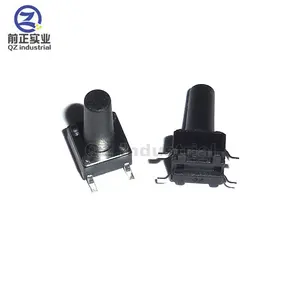 QZ new and high quality 50pcs/bag 6x6x12 SMD copper 4pin waterproof micro button switch 6x6x12 tact switch button