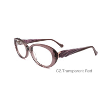 Gafas Ópticas de Acetato Ovaladas para Mujer, Montura con Superficie Pulida, Bisagra de Resorte Reparable, Gafas de Prescripción a la Moda