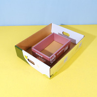 Boîtes en carton ondulé personnalisées ISO22000 RoHS recyclées pour fraises et bleuets, avec gaufrage
