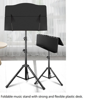 MUS024 Yinyu Support de partitions portable 1,5 m avec plateau pliable en ABS et trépied pour orchestre, église, chorale, répétition