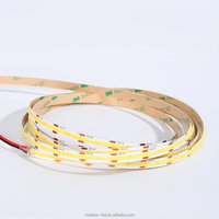 Lampu Strip LED COB PCB Ultra Tipis 8mm DC12V 320LED/m Cahaya Lembut Tanpa Titik CRI90 Tinggi Fleksibel untuk Pencahayaan Aksen Kabinet Dalam Ruangan