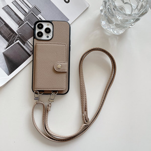 Coréen populaire carte sac sangle téléphone étui pour iPhone15Pro max téléphone étui femmes sac à <span class=keywords><strong>bandoulière</strong></span> en cuir étui de téléphone pour <span class=keywords><strong>iPhone</strong></span> 11 - Product Image 5