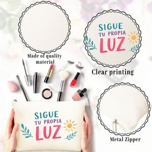 Sac cadeau pour femmes, trousse de maquillage avec slogan inspirant pour maman, filles, amies, adolescentes, cadeaux idéaux pour les voyages, les anniversaires, l'usage quotidien - Product Image 4