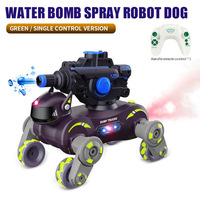 Nouvelle Voiture Robot Chien Télécommandée avec Lumières LED et Musique, Jouet RC à 2 Modes de Contrôle, Jouet Tout-Terrain, Voiture RC avec Fonction de Pulvérisation, Voiture RC Drift Dog