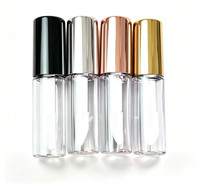 Tubes de brillant à lèvres portables de poche vides 1,2 ml, flacons d'échantillons d'huile à lèvres transparents avec applicateur et bouchon intérieur