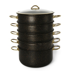 Cacerola de 28 cm con 4 Vaporeras Antiadherentes, Olla de Acero Inoxidable 304, <span class=keywords><strong>Vaporera</strong></span> para Alimentos, Olla para Cocinar, Ollas para Sopa y Caldo, Hogar y Cocina - Product Image 2