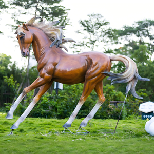 Sculpture abstraite grande en treillis métallique résistant aux intempéries, statue animale ajourée pour la décoration des parcs urbains, des pelouses et des centres commerciaux - Product Image 4