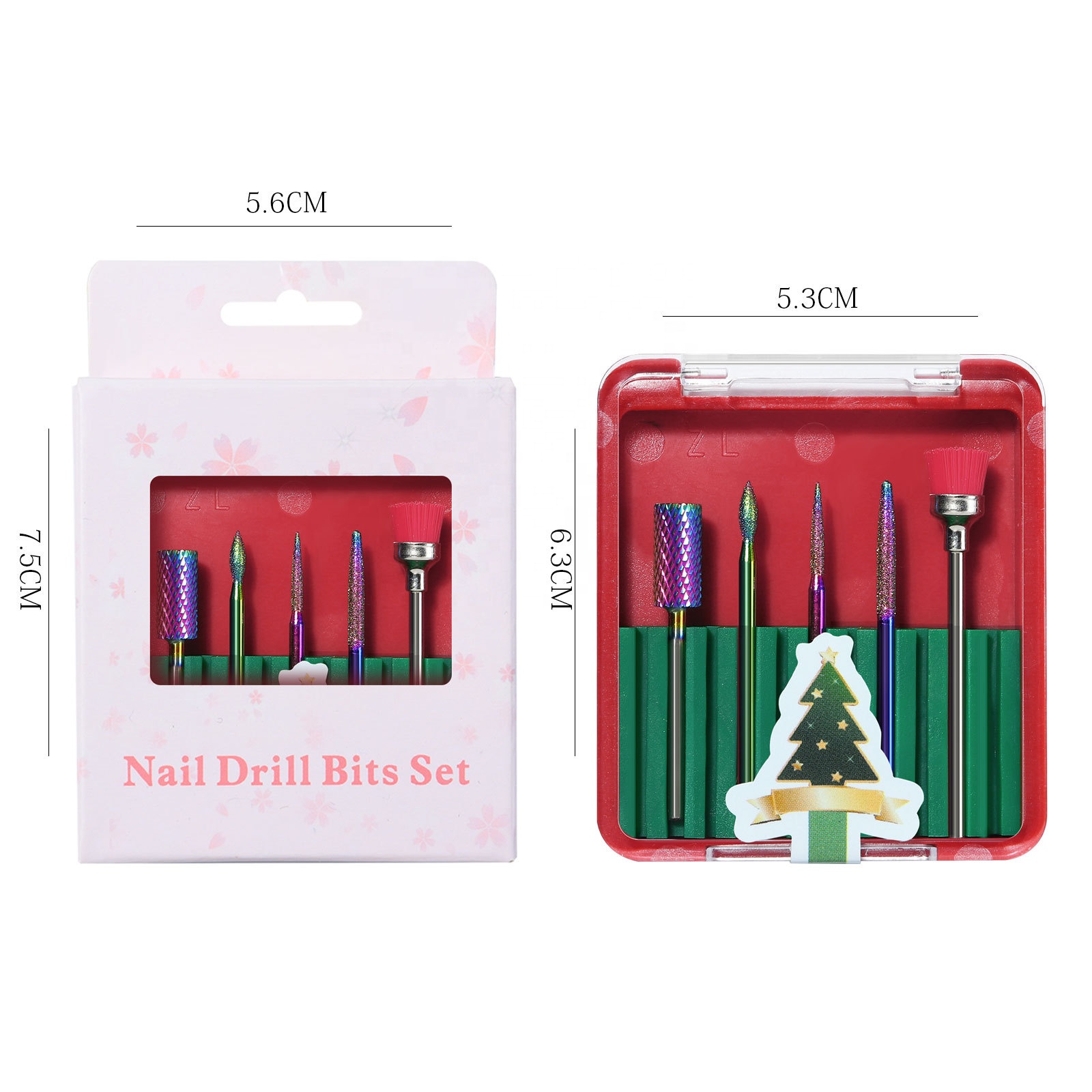 Profession Christmas Colorful Blue Titanium Tungsten Steel Grinding Head Nail Drill Bits
