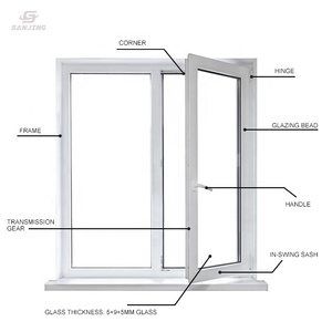 Finestre in PVC a Doppia Anta, Profilo in PVC, Finestre e Porte in UPVC, dal Principale Produttore Cinese - Product Image 4