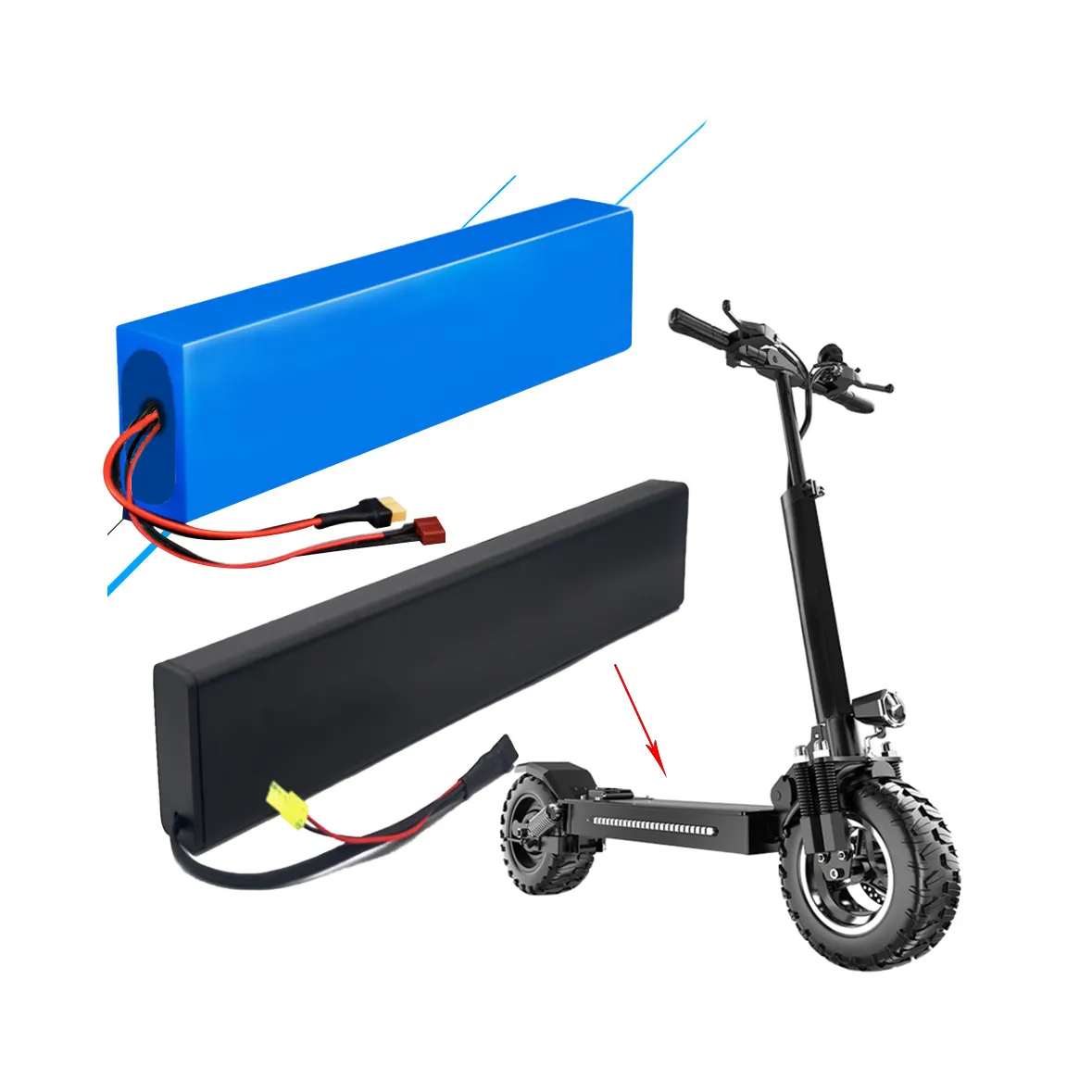 Iki ayak pedalı Scoote pil 250w 350w 24v 36v 48v 60v 10ah 12ah 252525ah Self Self-elektrikli Scooter pil