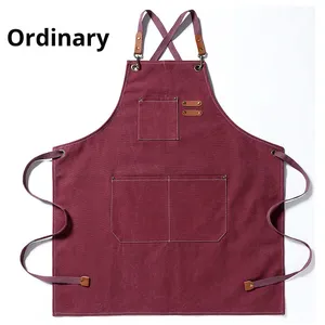 Wholesale Thickened Cotton Bib Apron Cross-Border Use Home Kitchen Milk Tea Shop Cleaning <b>Denim</b> <b>Material</b> for Foreign Trade - Product Image 4