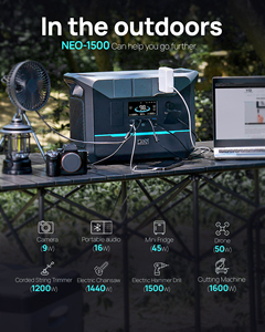 เครื่องกำเนิดไฟฟ้าพลังงานแสงอาทิตย์แบบพกพา 2000w แหล่งจ่ายไฟลิเธียมสำหรับแคมป์ปิ้ง 110-220V เครื่องชาร์จแบบพกพาพร้อมพอร์ต AC DC USB - Product Image 6