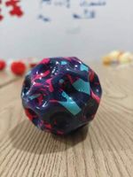 Jouet de balle rebondissante pour enfants - Balle solide en mousse PU hautement élastique, perforée, en forme de pierre lunaire, petite balle d'extérieur de 7 cm