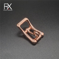 Boucle ardillon personnalisée en alliage de zinc couleur or rose Boucle de ceinture réglable avec fermoir à languette pour ceinture sans nickel