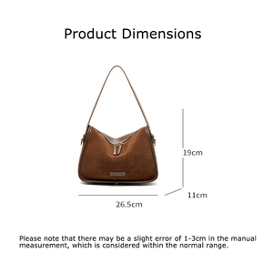 Célèbre marque de haute qualité luxe en cuir véritable daim sac à main femmes grande capacité sacs de marque luxe femmes sac à bandoulière - Product Image 6