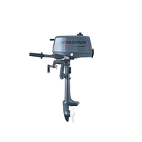 Moteur de bateau 2 temps 2,6 CV 60 cm³ refroidi par eau 1,9 kW 4500 tr/min avec réservoir de carburant intégré pour bateaux pneumatiques