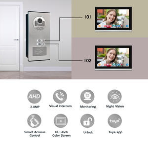 Système de vidéophone familial haute sécurité avec écran tactile 10,1 pouces, application Tuya, résistant à l'eau, pour immeubles multi-appartements - Product Image 2