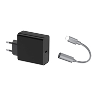 Adaptador de Corriente de 100w con Enchufe Europeo y Cable Conector de Tipo-C a DC Hembra para Starlink Mini