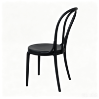 Chaise Thonet élégante en plastique PP empilable de style français pour café