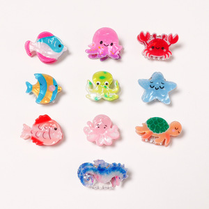 Jolies pinces à cheveux en forme d'animaux de la série Océan pour filles, décorations de cheveux pour fêtes, cadeaux - Product Image 2