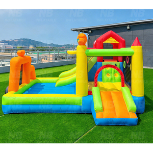Château <span class=keywords><strong>gonflable</strong></span> pour enfants avec toboggan, pour usage domestique, intérieur et extérieur, idéal pour <span class=keywords><strong>jardin</strong></span> et cour. - Product Image 3