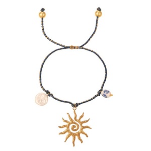 BD-D1097 Muses Jewels Bracciale Trendy con Ciondolo a Conchiglia e Lumaca Marina Placcato Oro, Non Ossidabile, con Cordino, Stile Oceano e Spiaggia - Product Image 6