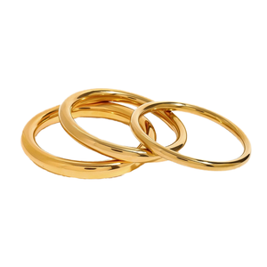 No Fade 18K <b>Gold</b> Plated Stainless Steel Geometric Trendy Women's Bangle for Anniversary Occasion - Product Image 4