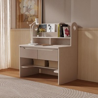 Bureau d'étude moderne blanc pour enfants avec étagère et tiroir pour la maison, l'école, le bureau, multi-usages, en panneau écologique, facile à nettoyer