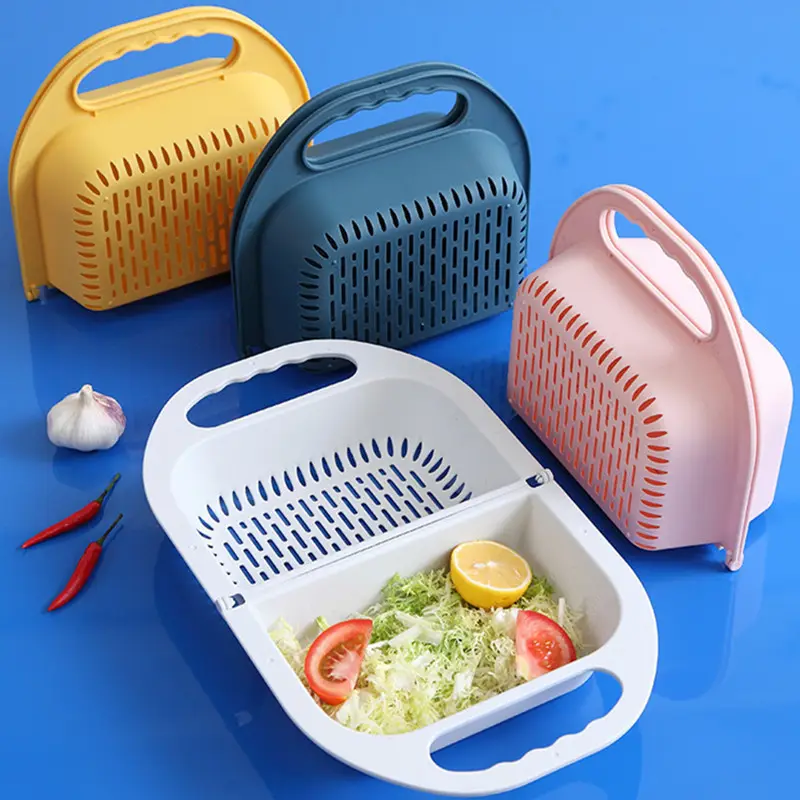 折りたたみ式キッチンガジェット使いやすい多機能フィルター洗浄野菜果物ストレーナーバスケット排水ザル