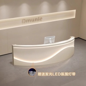 Bàn tiếp tân cong, phòng khám làm đẹp nha khoa bàn thu ngân, thẩm mỹ Y Tế công ty dịch vụ sảnh bàn tư vấn - Product Image 4