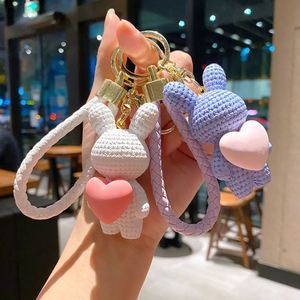 Porte-clés Lapin Amoureux Créatif de Dessin Animé, Pendentif Mignon pour Couples, pour Clés de Voiture et Sacs, Accessoires Suspendus en Gros, Personnalisable - Product Image 2