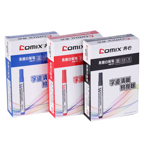 Marqueur pour tableau blanc Comix WB701 effaçable à base d'eau pour usage bureautique rouge bleu noir - Product Image 5