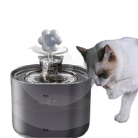 Fontaine à eau pour chat ovale en plastique 74,39 oz/2,2 L, système de filtration multiple automatique d'intérieur, sans BPA