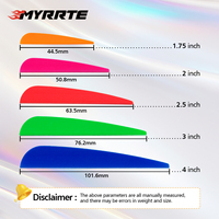 Plumes multicolores en aluminium de 2/3/4/5 pouces sur mesure avec pointes en acier pour flèches DIY pour arc recurve et arbalète