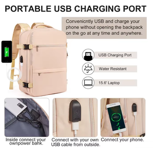 กระเป๋าเป้สะพายหลังสำหรับเดินทางไปโรงเรียนสำหรับผู้หญิง  แบบกันน้ำ  พร้อมสายรัดอก  น้ำหนักเบา  ใช้ได้ทุกวัน - Product Image 6