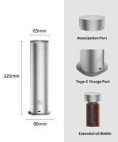 Diffuseur d'huiles essentielles sans eau intelligent rechargeable électrique rechargeable, machine de purification de l'air de table pour la maison et l'hôtel
