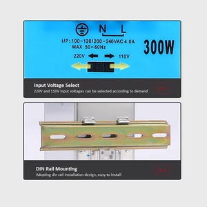 Alimentation électrique SMPS LP-300-12 à montage sur rail DIN 300W 220V AC <span class=keywords><strong>12V</strong></span> DC 20 Ampères - Product Image 5