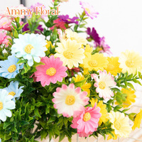 AM-AFF06 Ammy 35cm Fleurs artificielles, petit bouquet de marguerites, décoration de mariage, centre de table, décoration de Noël