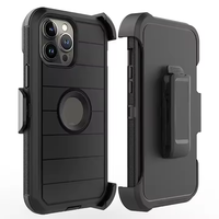 Housse de téléphone portable OEM Heavy Duty Anti Drop Hard Pc Cover avec support de ceinture pour Iphone 16 15 14 13 12 Plus Pro Max