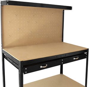 Pegboard 서랍을 가진 차고 작업대 선반 자유로운 40 걸이 DIY 작업장을 가진 벤치 강철 공구 저장 역 단위 - Product Image 3