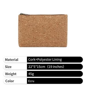 Wholesale Eco-Friendly Custom Cork Material Sustainable Portable Waterproof Toiletry <b>Bag</b> for Travel - Product Image 3