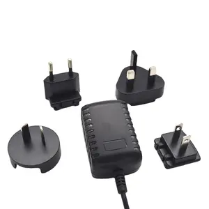 Adattatore di alimentazione plug-in universale 12W 24W 36W 5 v2a 12 v1a 12 v2a 12 v3a US EU AU UK spine e tre anni di garanzia UL FCC CE