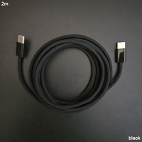 Kabel Tipe C ke Tipe C PD 60w, Kepang Ganda CC, Anyaman Ekstra Tebal, Densitas Daya Tinggi, Panjang 2 Meter